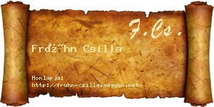 Frühn Csilla névjegykártya